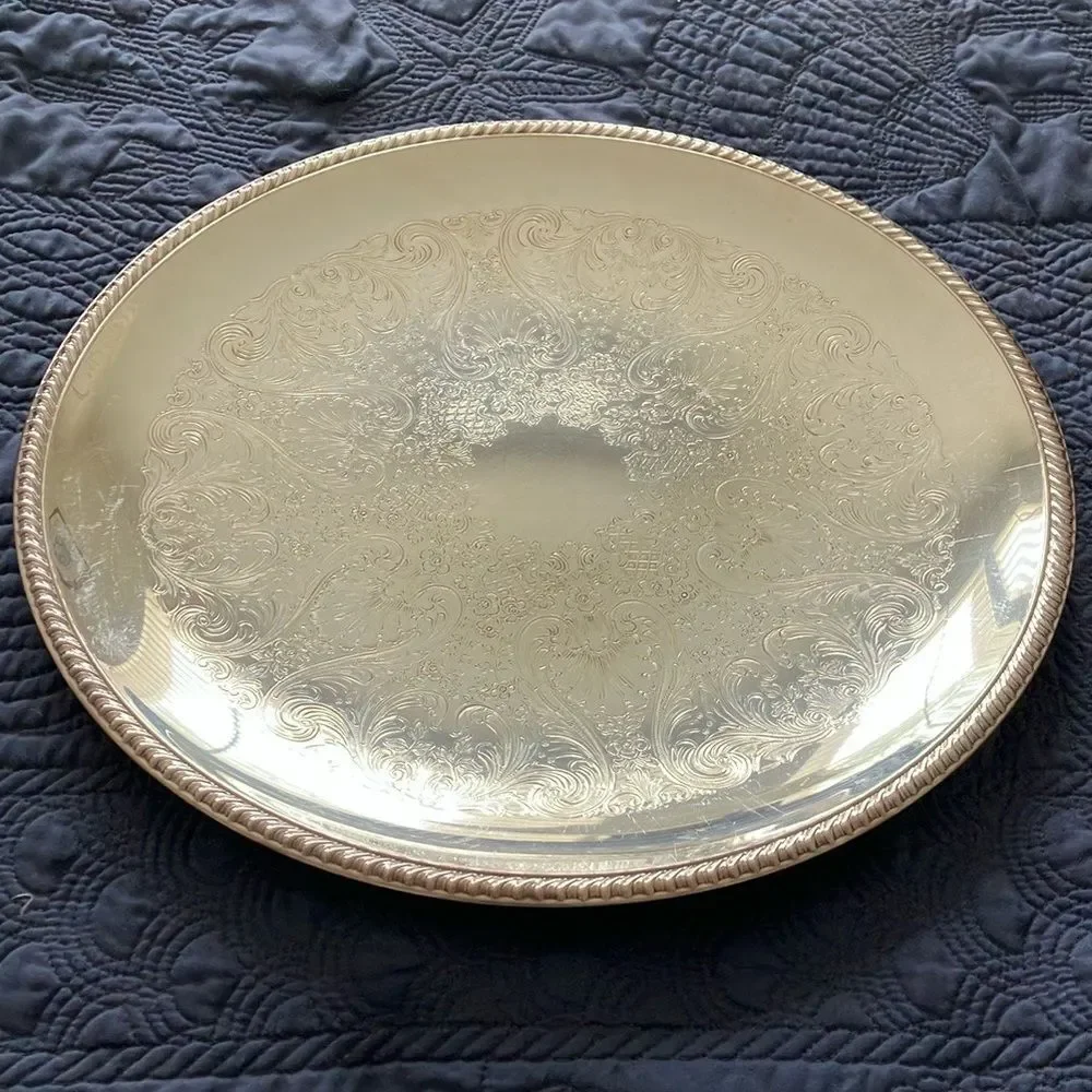 Vintage Wm A Rogers William Rogers Silver Serving Platter Tray Plate, #867